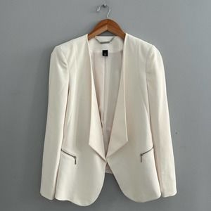 White House Black Market Ivory White Blazer Size 4